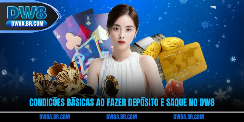Condições básicas ao fazer depósito e saque no DW8