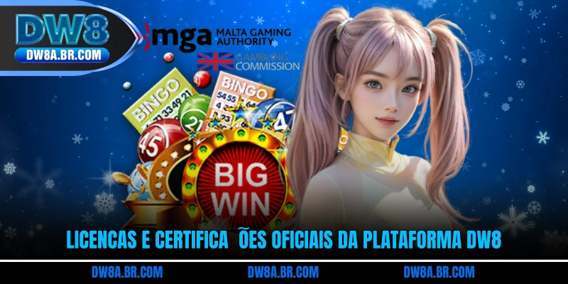 Licenças e certificações oficiais da plataforma DW8